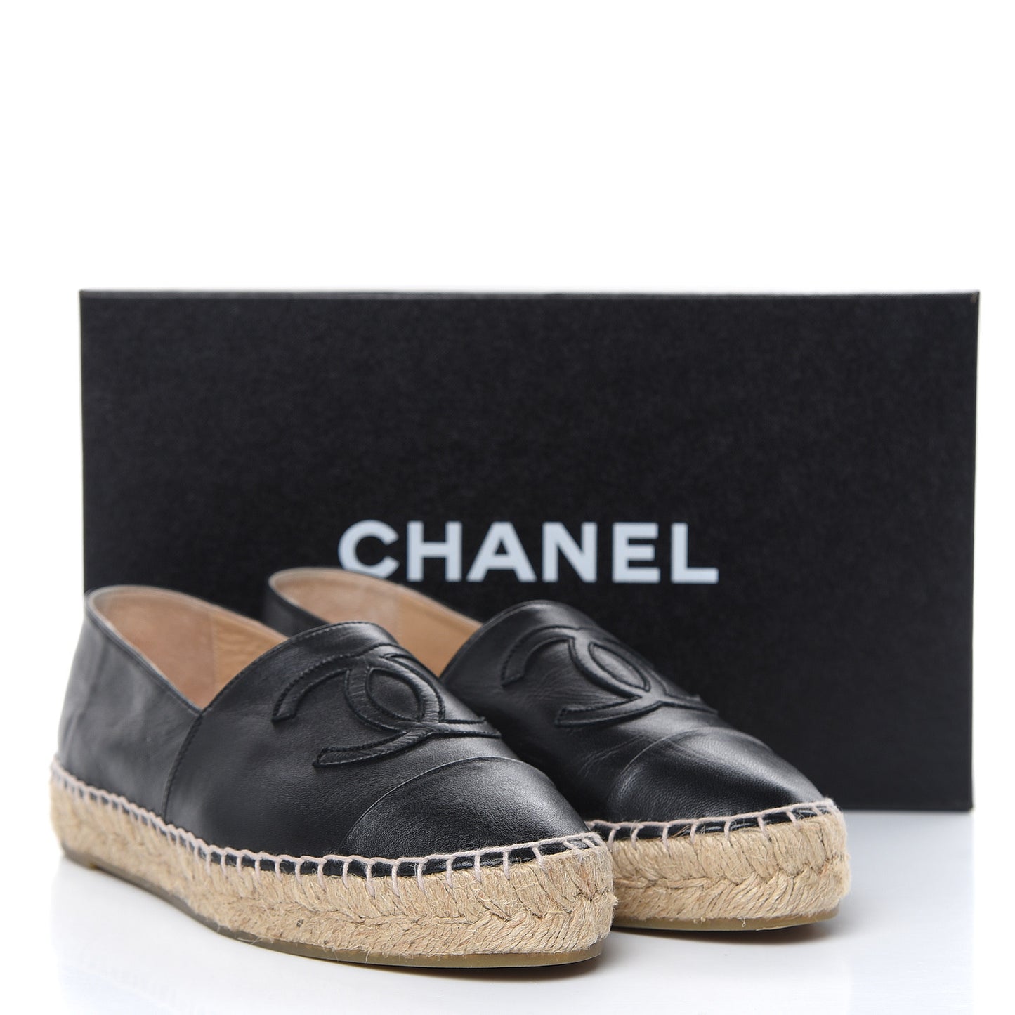 Lambskin CC Espadrilles 36 Black