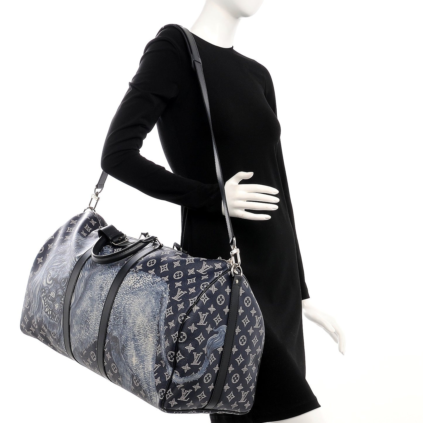 Savane Monogram Lion Chapman Keepall Bandouliere 55 Encre