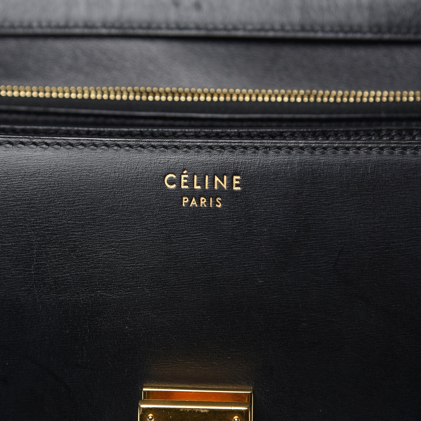 Box Calfskin Medium Classic Box Flap Bag Black