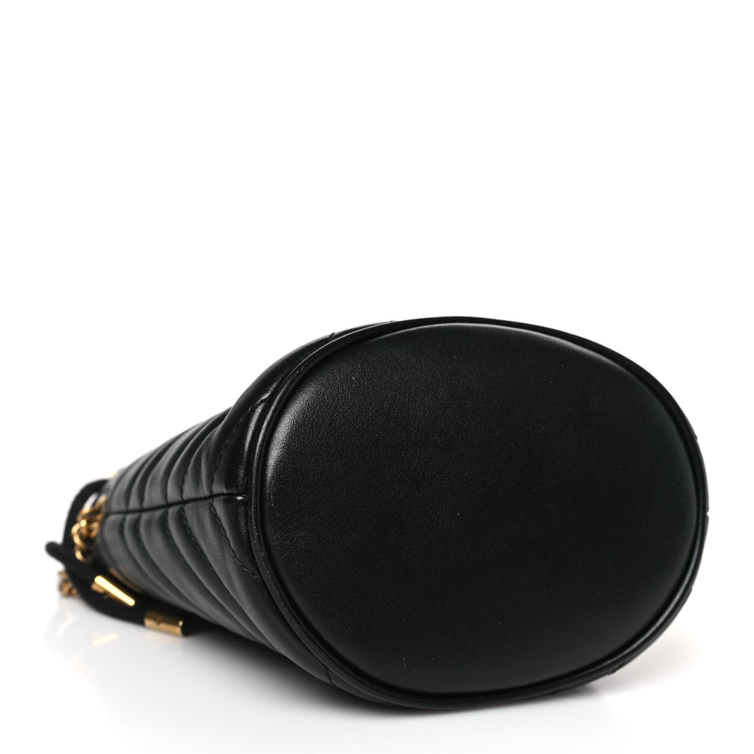 Gucci Calfskin Matelasse Mini GG Marmont 2.0 Bucket Bag Black 3 of 8