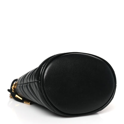 Gucci Calfskin Matelasse Mini GG Marmont 2.0 Bucket Bag Black 3 of 8
