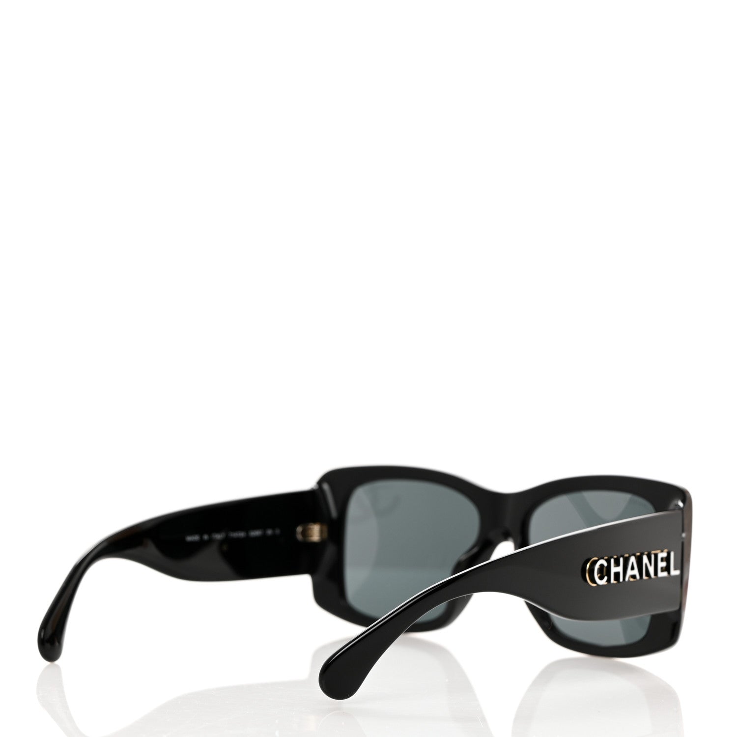 Chanel Acetate CC Logo Square Sunglasses 71472A Black 4 of 8