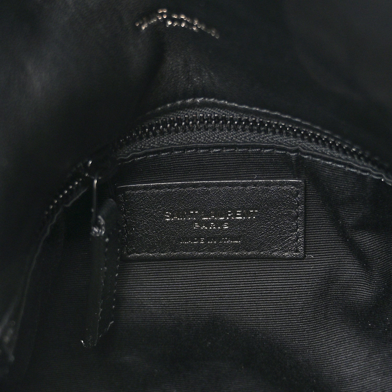 Saint Laurent Lambskin Quilted Monogram Monochrome Small Loulou Puffer Chain Satchel Black 6 of 10