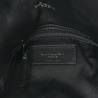 Saint Laurent Lambskin Quilted Monogram Monochrome Small Loulou Puffer Chain Satchel Black 6 of 10