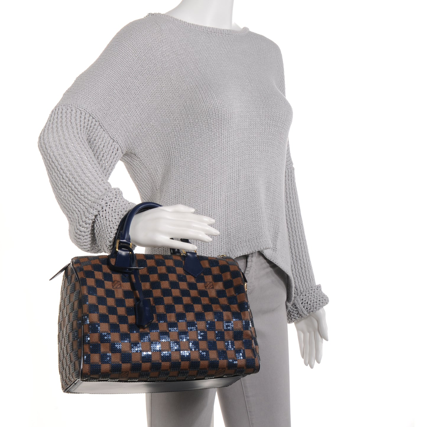 Damier Paillettes Speedy 30 Blue