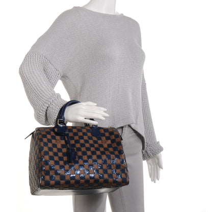 Louis Vuitton Damier Paillettes Speedy 30 Blue 2 of 7