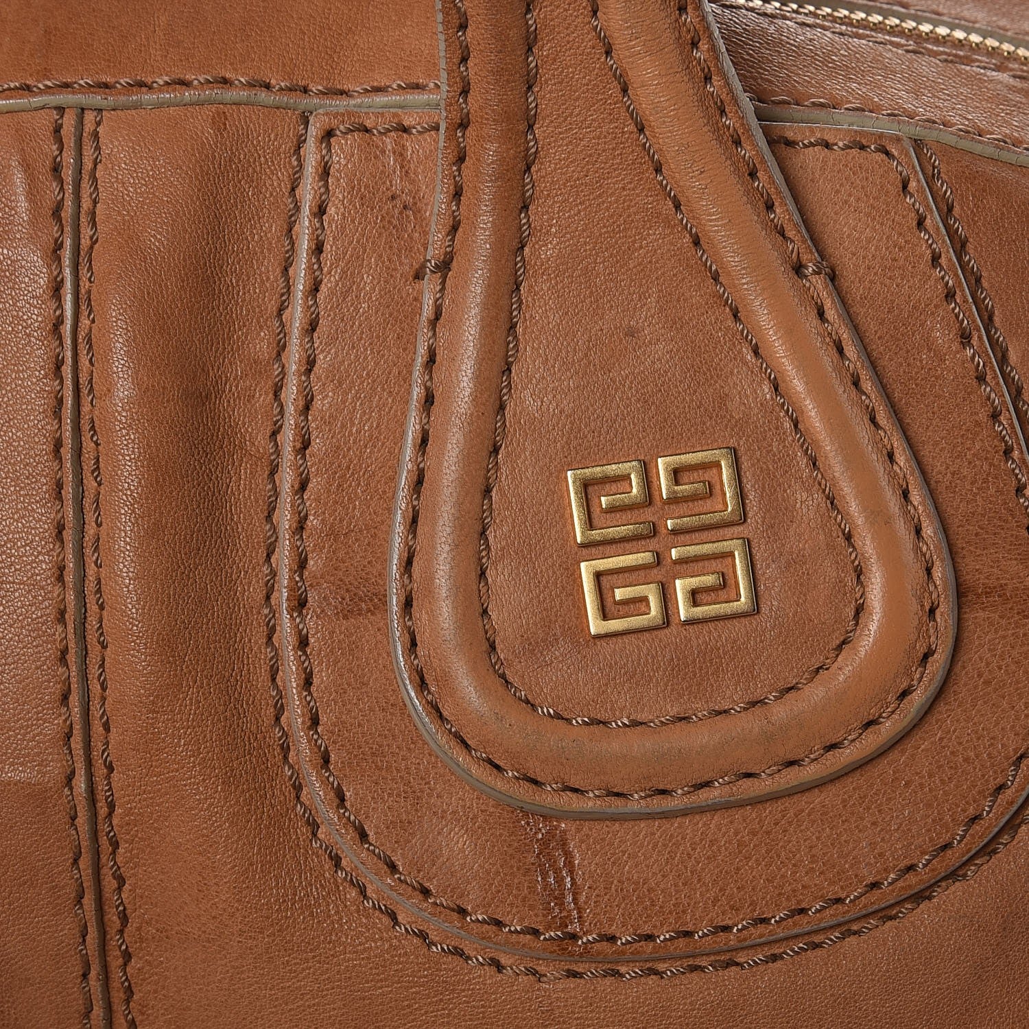 Givenchy Wrinkled Lambskin Medium Nightingale Tan 13 of 14