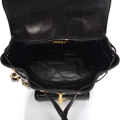 Chanel Lambskin Quilted Backpack Black 5 of 11