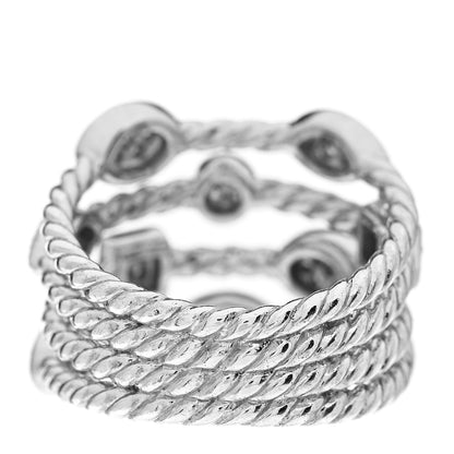 David Yurman Sterling Silver Diamond Confetti 4 Row Ring 49 4.75 3 of 4