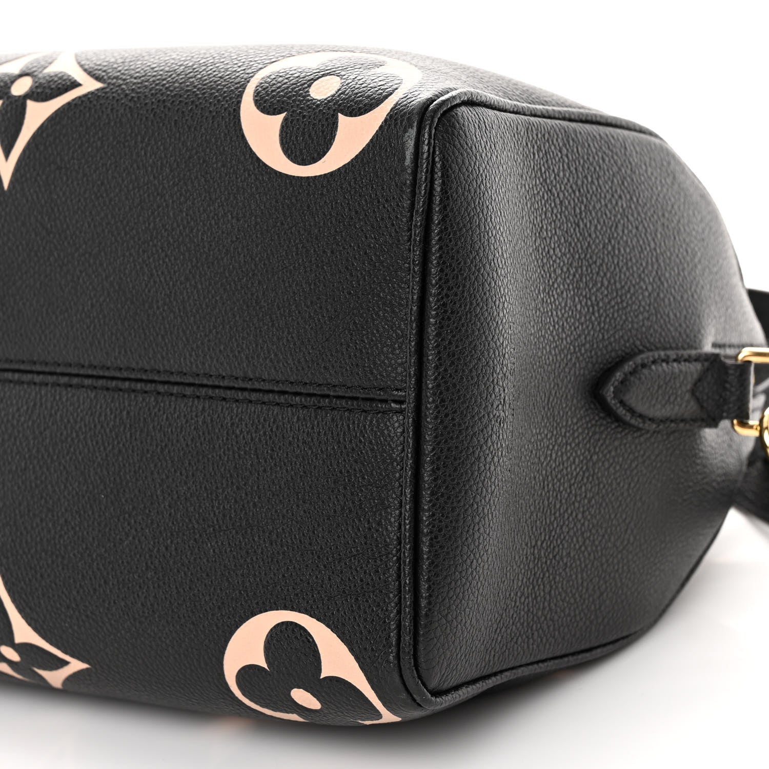 Louis Vuitton Empreinte Monogram Giant Speedy Bandouliere 25 Black Beige 9 of 10