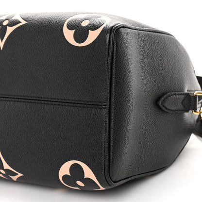 Louis Vuitton Empreinte Monogram Giant Speedy Bandouliere 25 Black Beige 9 of 10