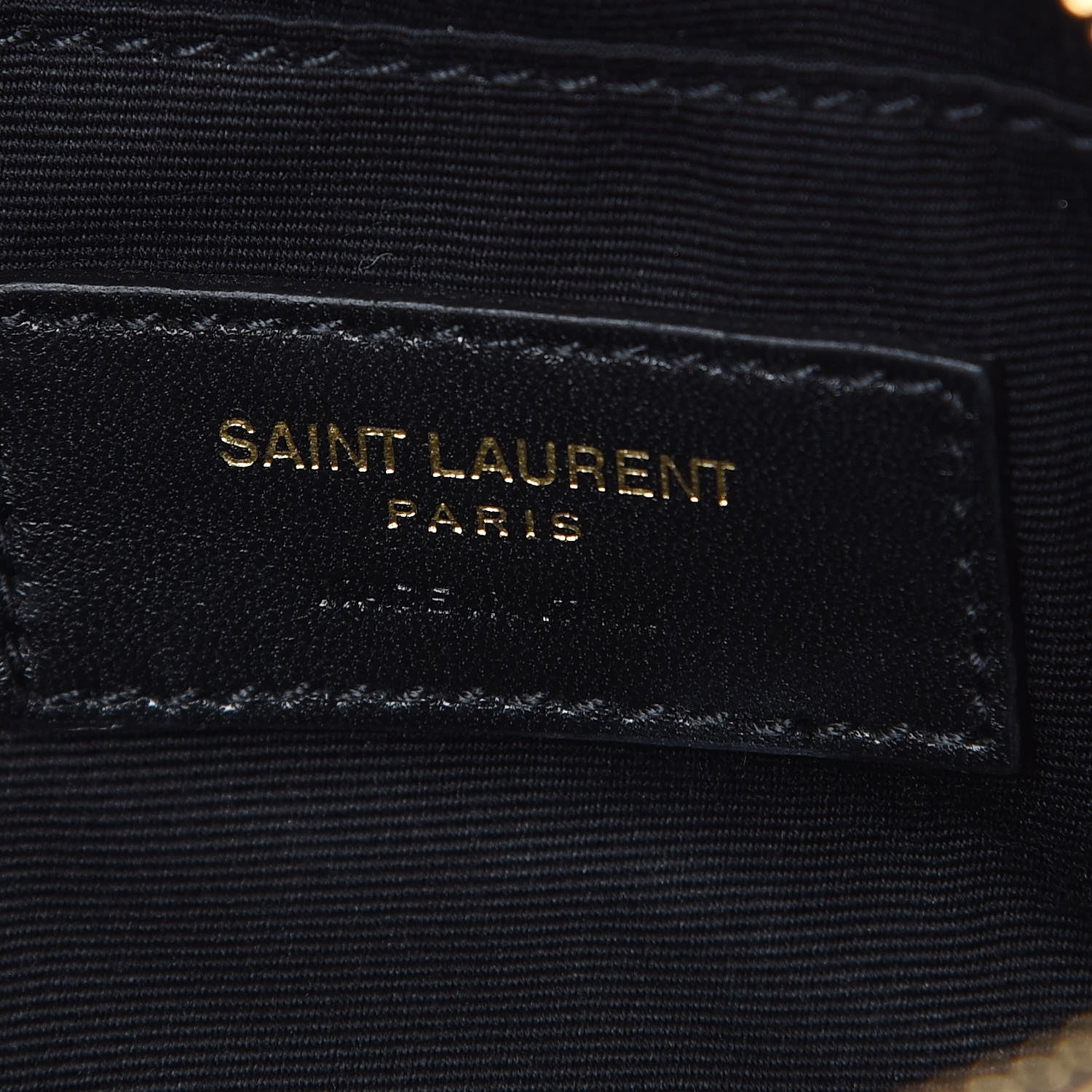 Saint Laurent Crinkled Metallic Calfskin Matelasse Monogram Lou Belt Bag Gold 8 of 8