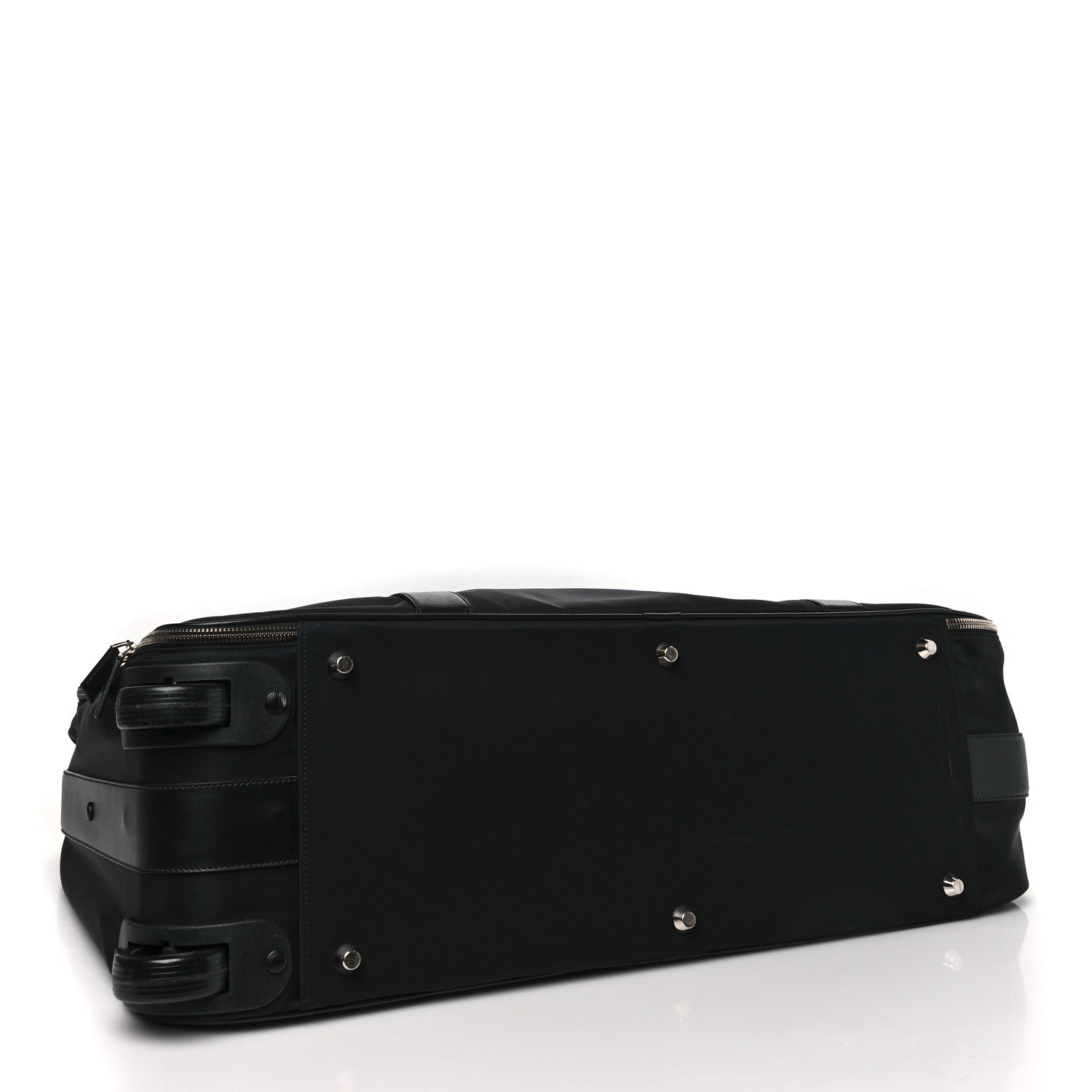 Prada Tessuto Nylon Saffiano Rolling Duffle Black 3 of 7