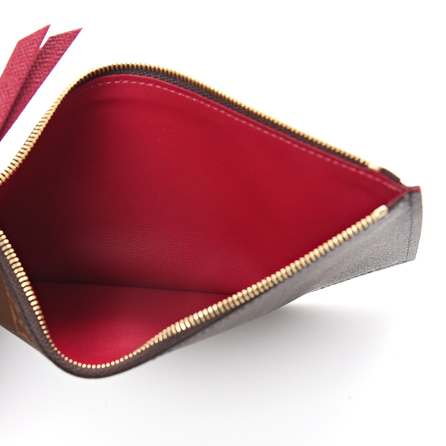 Monogram Felicie Chain Wallet Zippered Insert Fuchsia