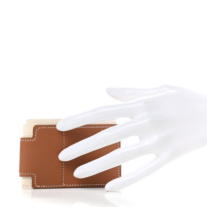 Hermes Allegretto Chevre Mysore H Sport 3CC Card Holder Case Gold Nata 2 of 6