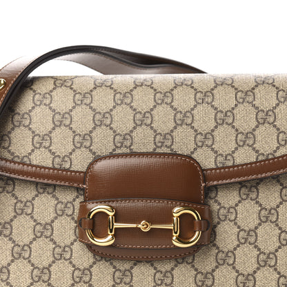 Gucci GG Supreme Monogram Horsebit 1955 Shoulder Bag Beige Brown Sugar 12 of 13