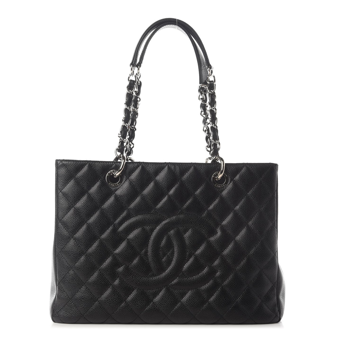 Caviar Quilted Grand Shopping Tote GST Black