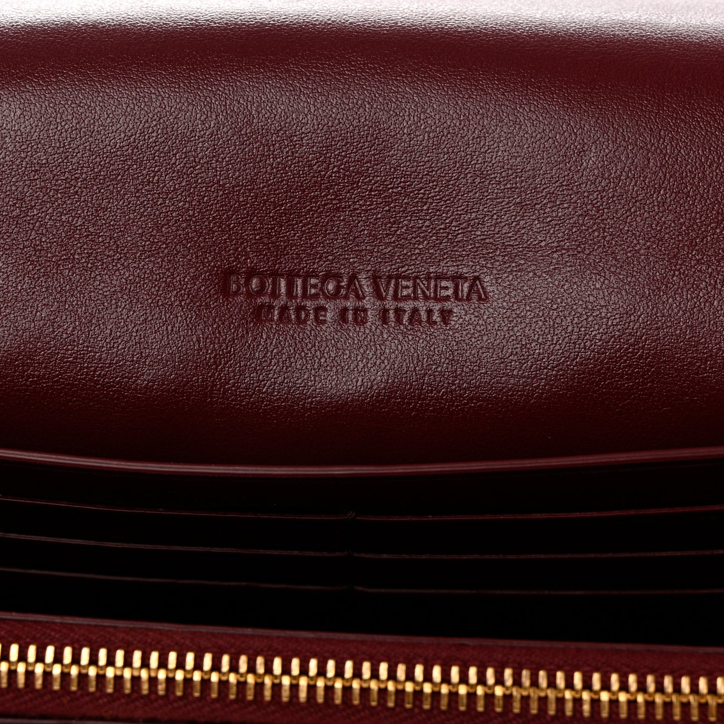 Nappa Intrecciato Flap Wallet Bordeaux