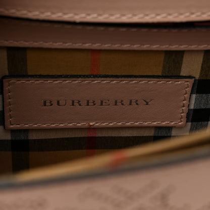 Burberry Calfskin Perforated Small Macken Crossbody Bag Pale Fawn Pink 6 of 13