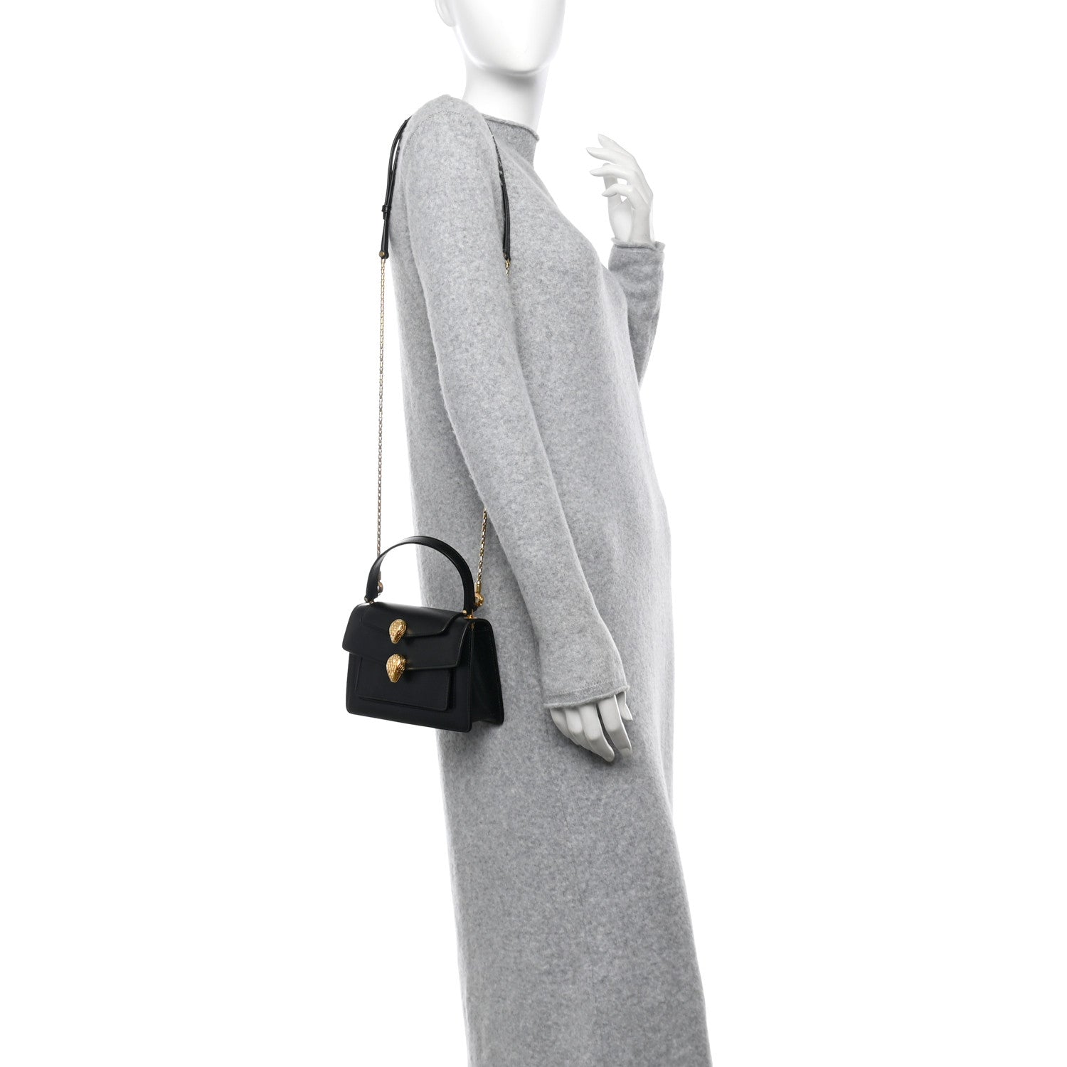 Bulgari X ALEXANDER WANG Calfskin Serpenti Forever Belt Bag Black 2 of 9