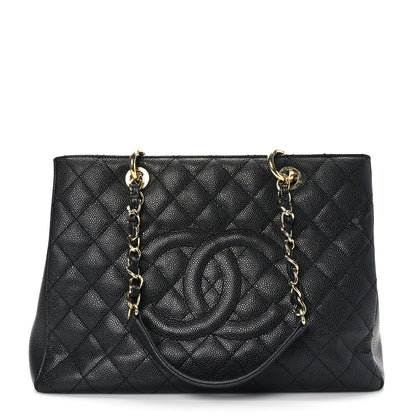 Chanel Caviar Quilted Grand Shopping Tote GST Black 1 of 12