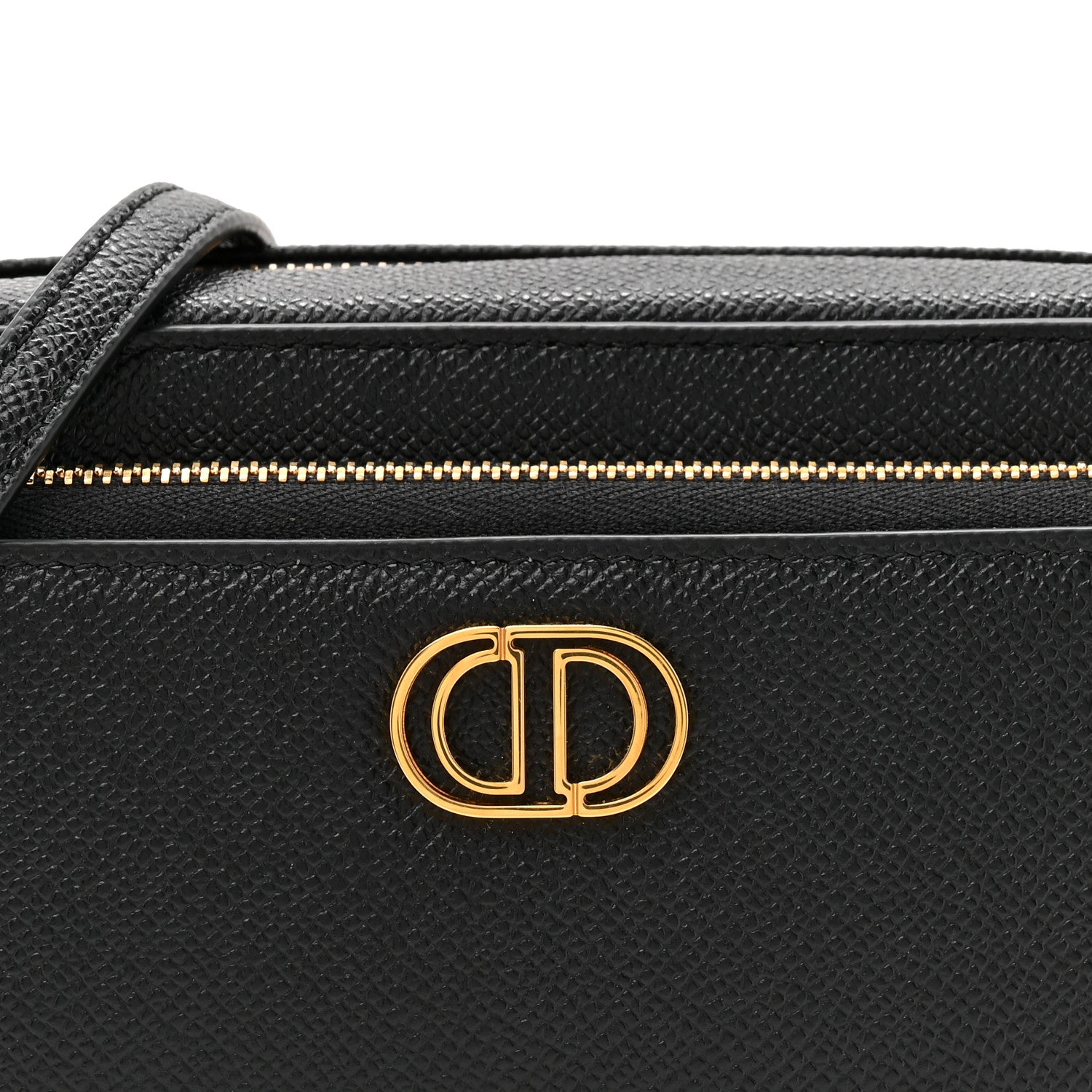 Christian Dior Grained Calfskin Caro Double Pouch Black 9 of 11