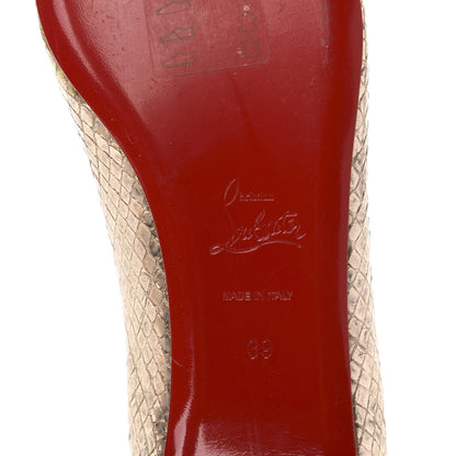 Christian Louboutin Metallic Snakeskin Embossed Solasofia Flats 39 Gold 7 of 8