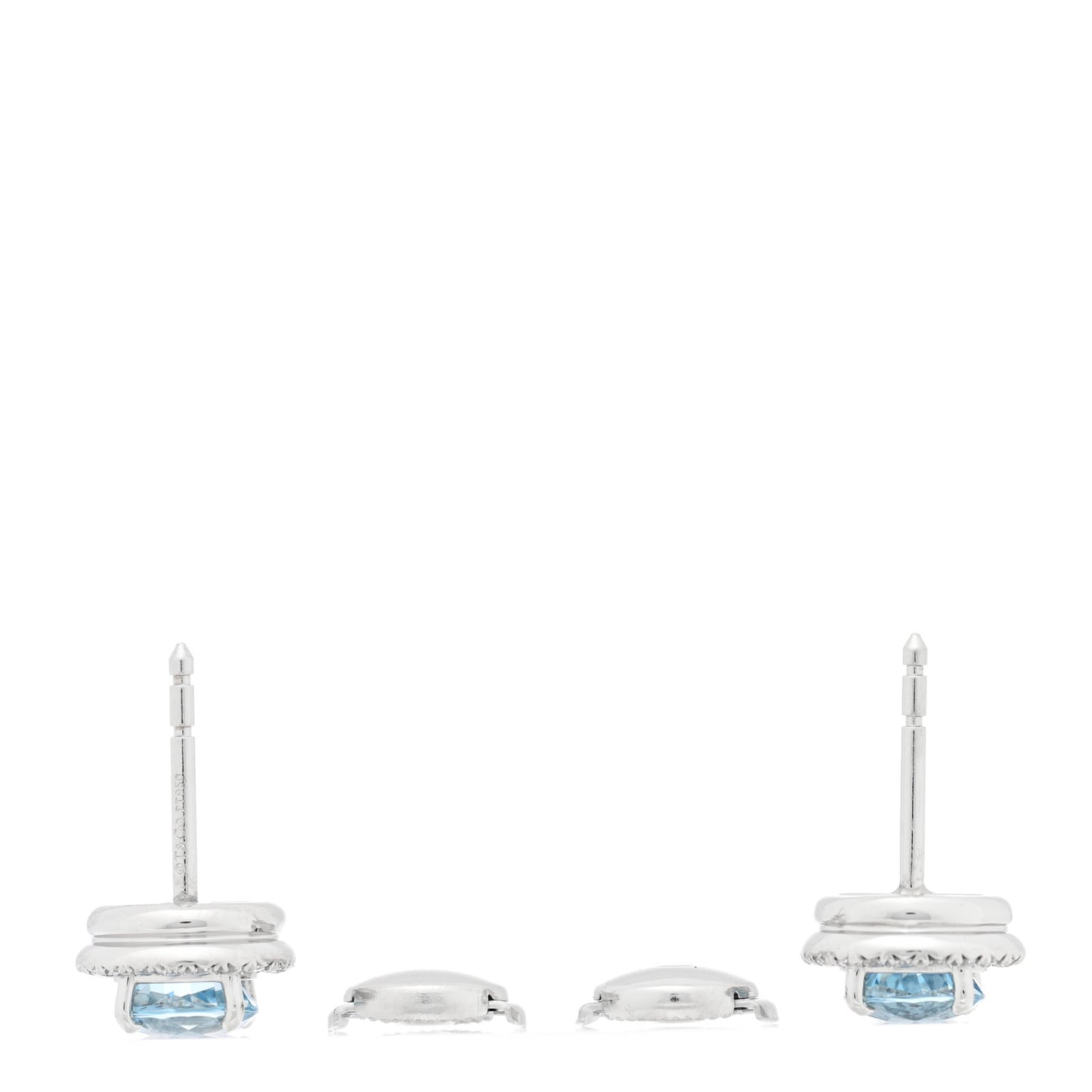 Platinum Diamond Aquamarine Soleste Earrings