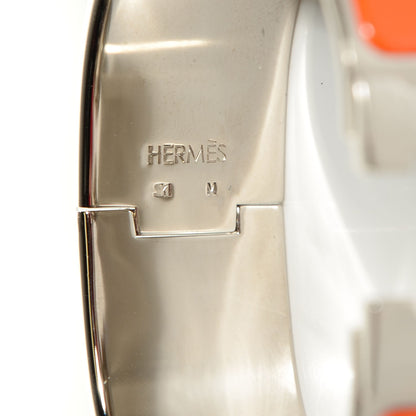Hermes Enamel Wide Clic Clac H Bracelet GM Orange 3 of 6