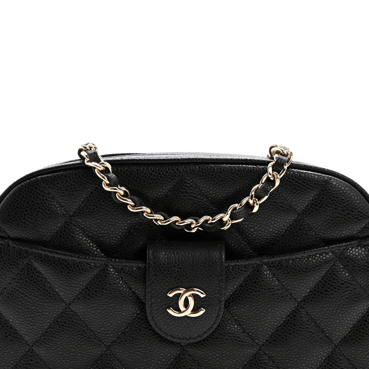 Chanel Caviar Quilted Chain Camera Bag Black 8 of 12