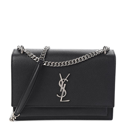 Saint Laurent Grained Calfskin Medium Monogram Sunset Black 1 of 9