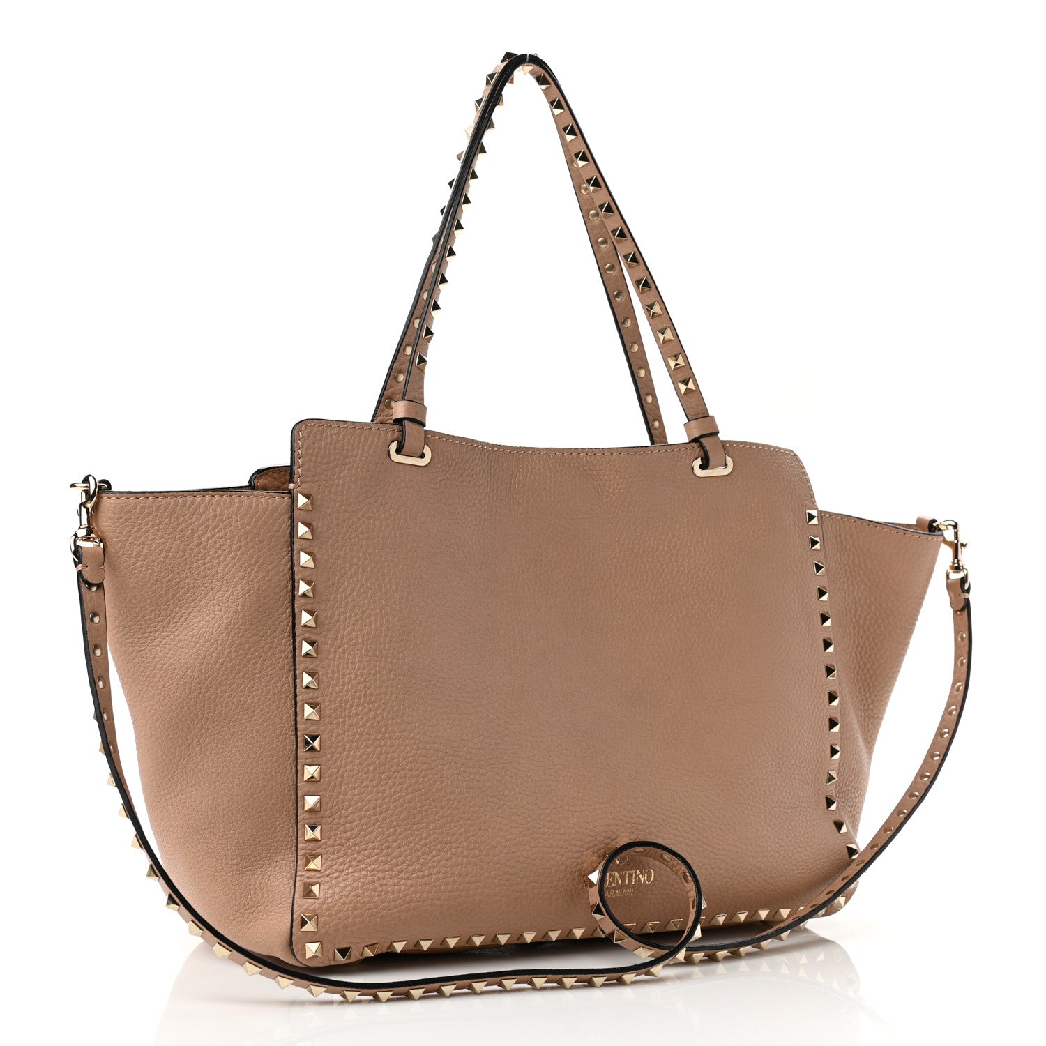 Valentino Garavani Pebbled Calfskin Medium Rockstud Tote Skin Sorbet 2 of 10