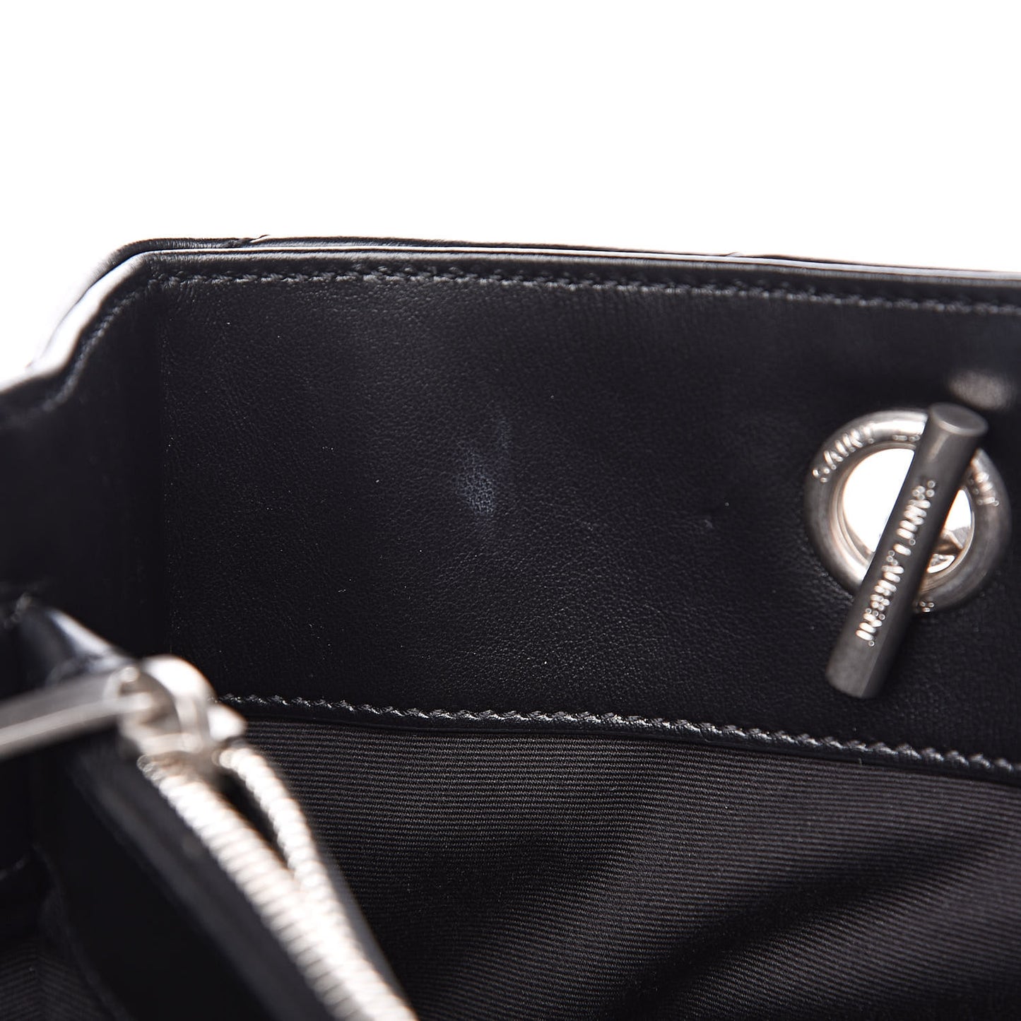 Calfskin Y Quilted Monogram Large Loulou Shopper Black