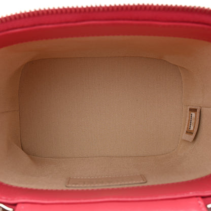 Chanel Calfskin Raffia Small Take Away Vanity Case Bag Pink Beige 5 of 10