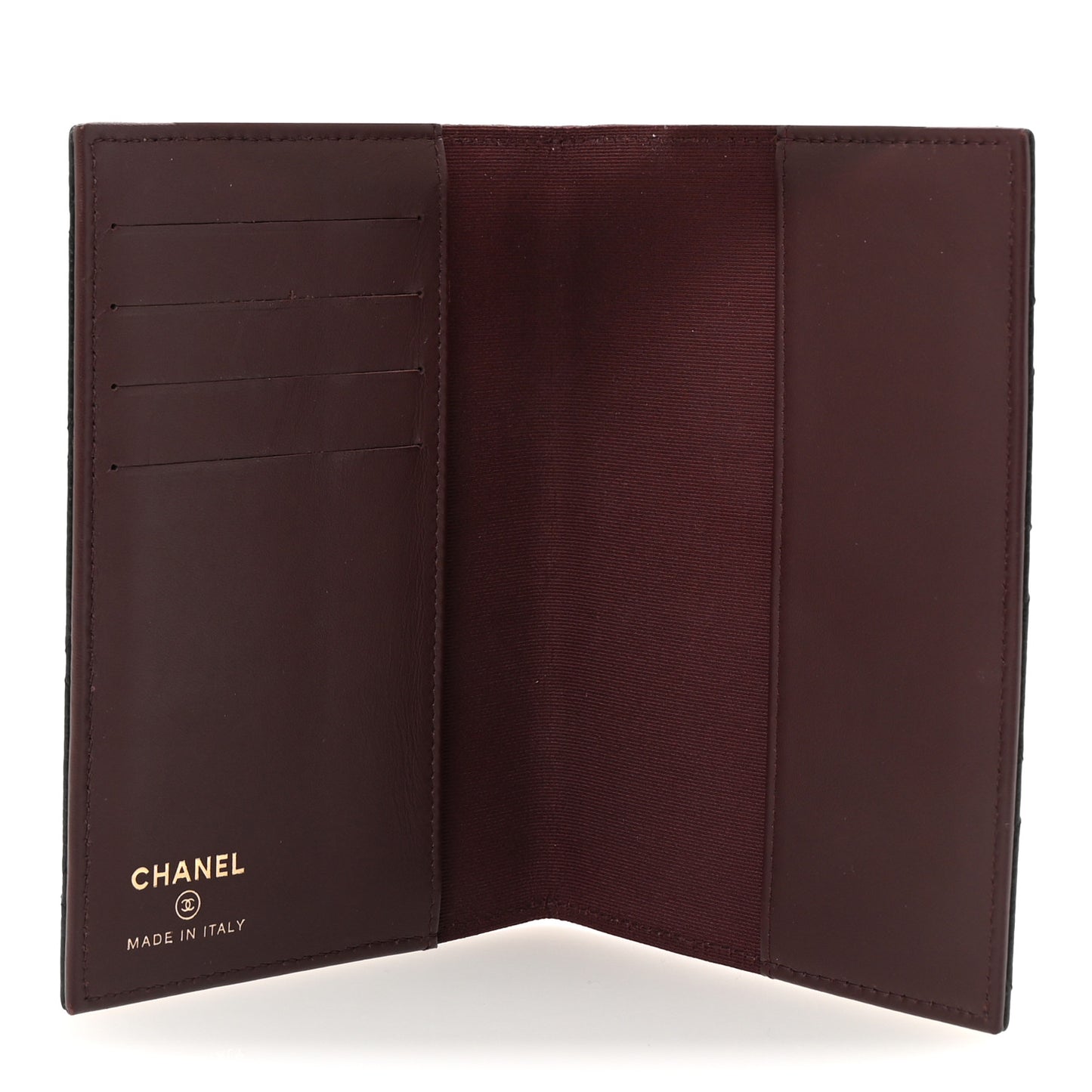 Caviar Quilted Passport Holder Black