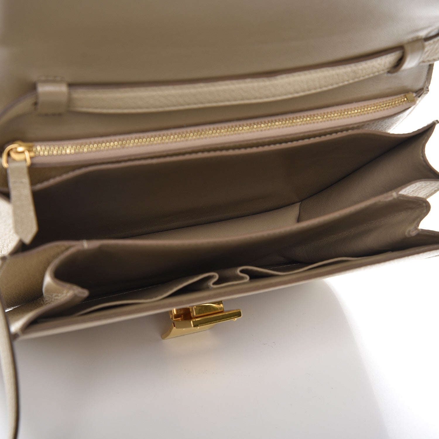 Celine Goatskin Medium Classic Box Flap Bag Dune 5 of 7