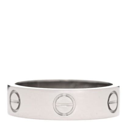 Cartier 18K White Gold 6mm LOVE Ring 59 8.75 1 of 4