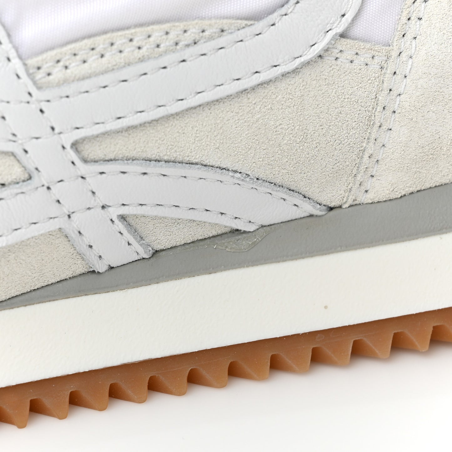Nylon Suede Flow Runner High Top Sneakers 37 White