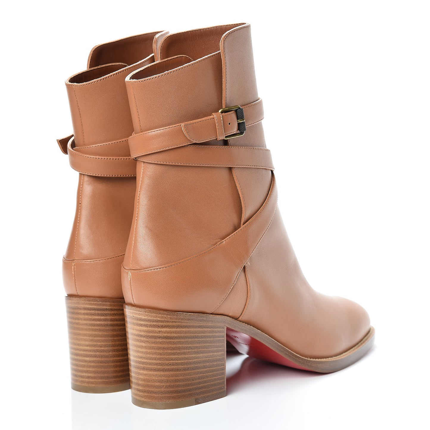 Calfskin Karistrap 70 Ankle Boots 40 Cuoio