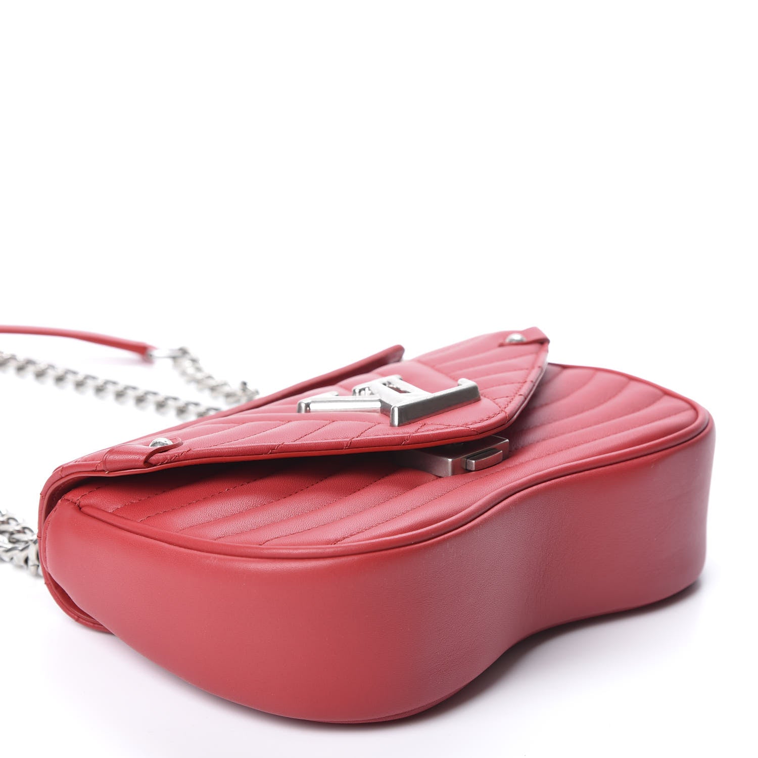 Louis Vuitton Calfskin New Wave Chain PM Scarlet 3 of 9