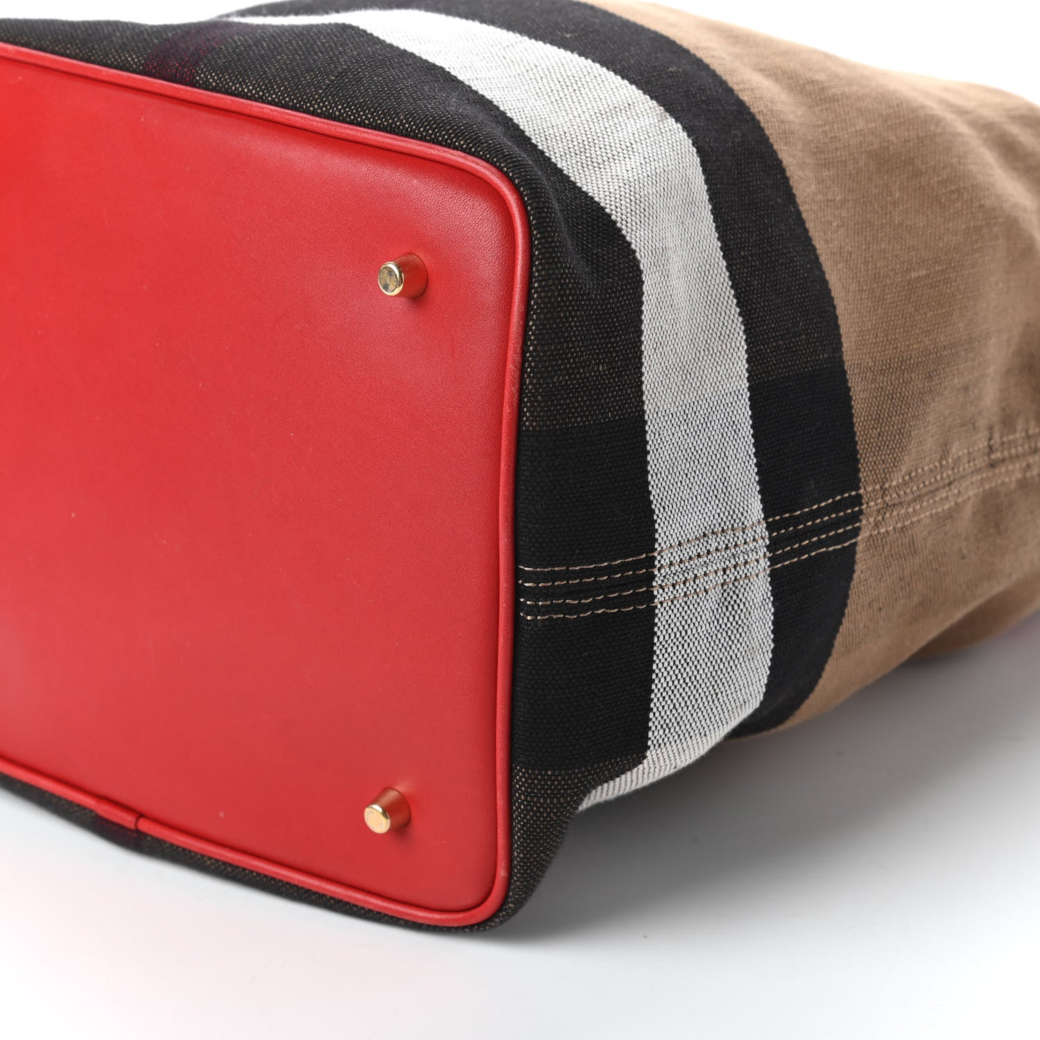 Burberry Canvas Mega Check Medium Ashby Hobo Cadmium Red 7 of 12