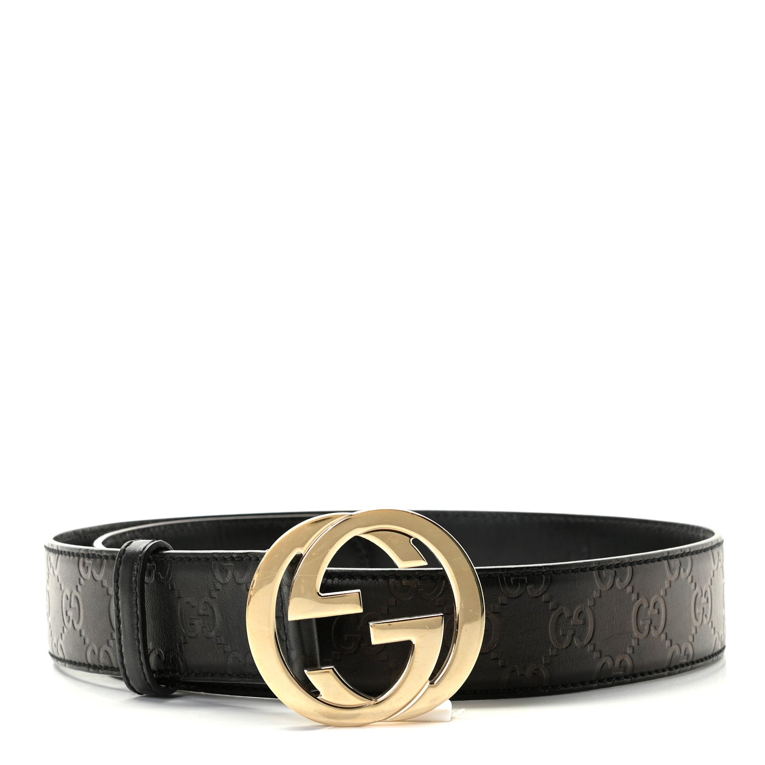 Gucci Guccissima Interlocking G 40mm Belt 85 34 Black 1 of 6