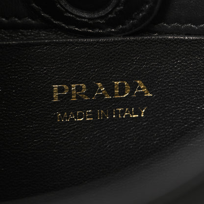 Prada Box Calfskin Shoulder Bag Black Black 6 of 9