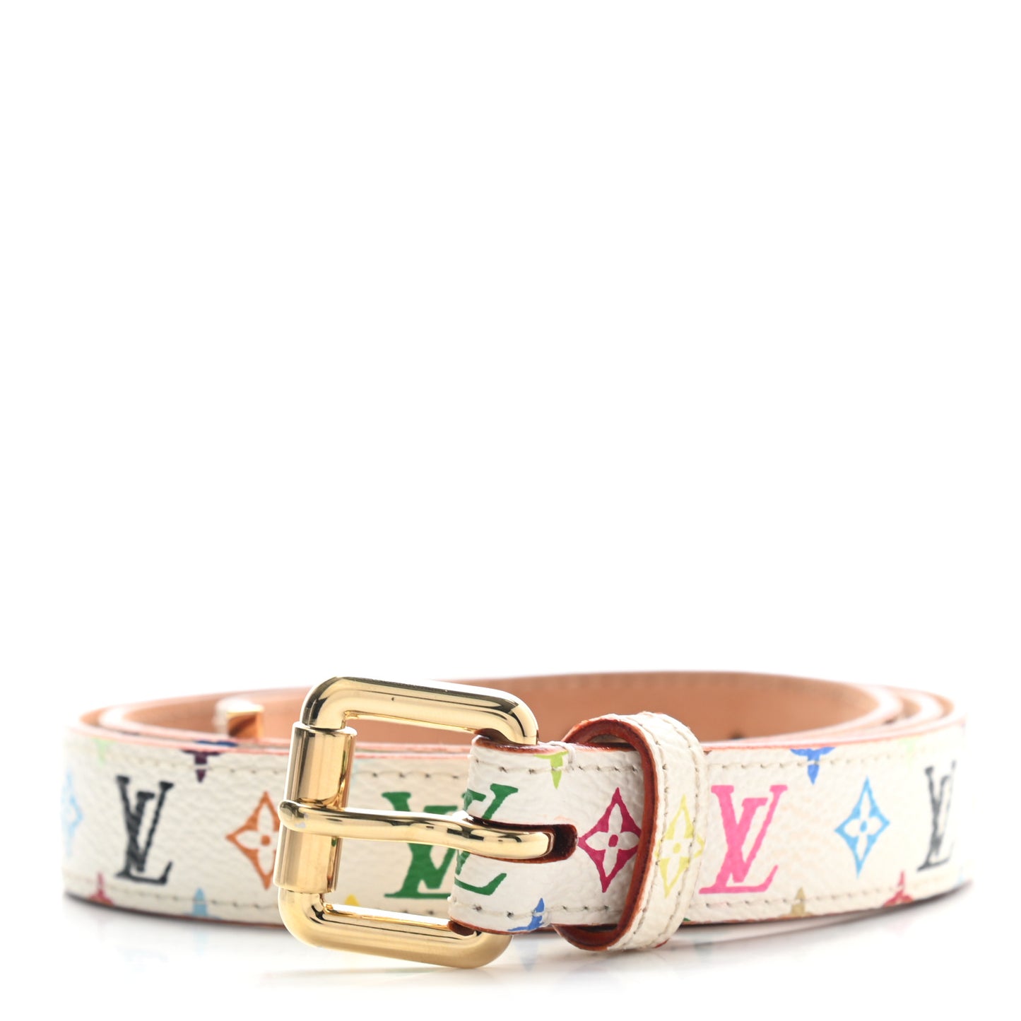Monogram Multicolor Belt 80 32 White