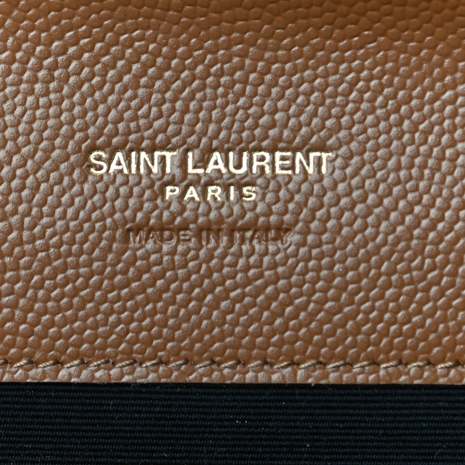Saint Laurent Grain De Poudre Matelasse Chevron Monogram Cassandre Flap Pouch Natural Dark 6 of 11