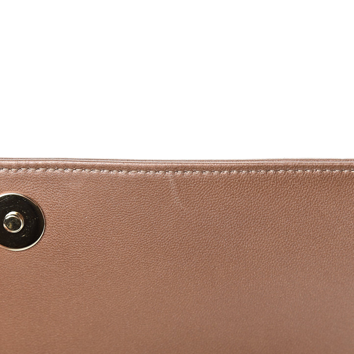 Metallic Calfskin CC Small Flap Bronze