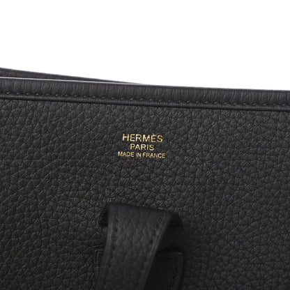 Hermes Taurillon Clemence Evelyne III PM Black 8 of 10
