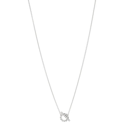 Hermes 18K White Gold Diamond Finesse Pendant Necklace 1 of 4