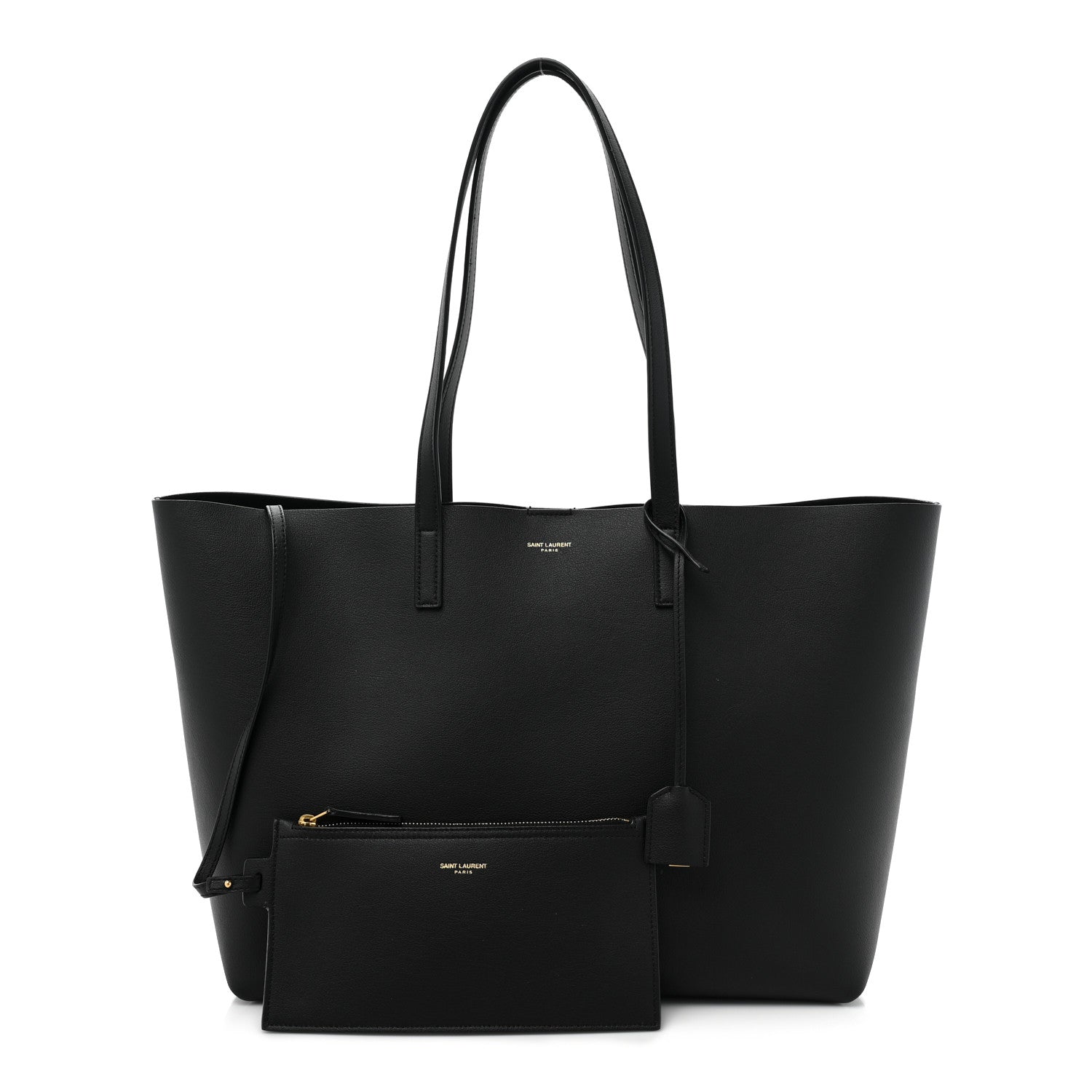 Saint Laurent Calfskin Large Shopping Tote Black 3 of 12