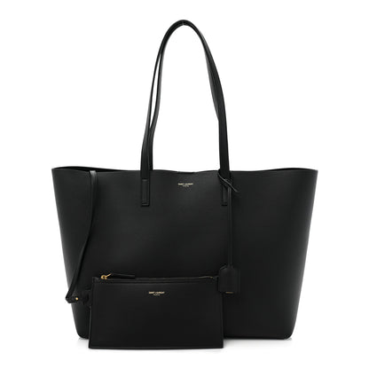 Saint Laurent Calfskin Large Shopping Tote Black 3 of 12
